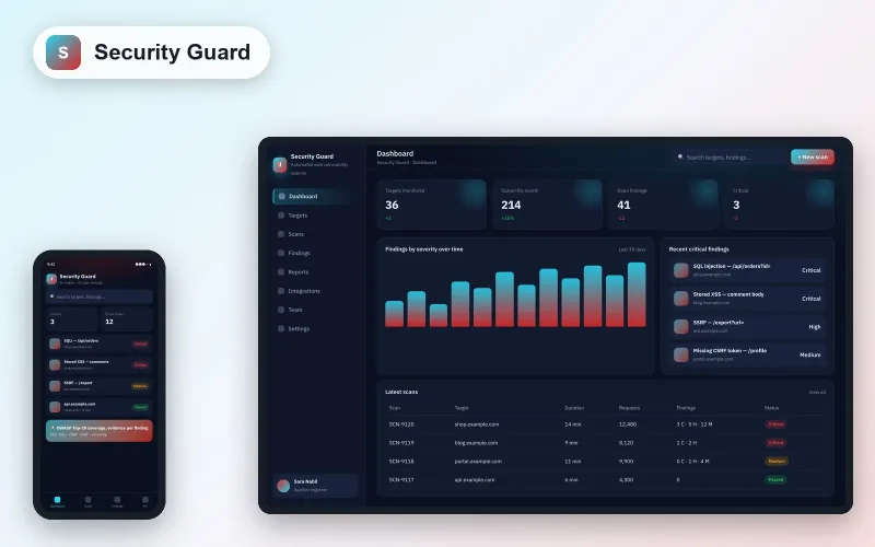 تقرير Security Guard Scanner — اكتشاف الثغرات تلقائيًا